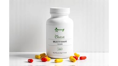 Bottle of Essential Daily Multivitamin on a clean white surface.